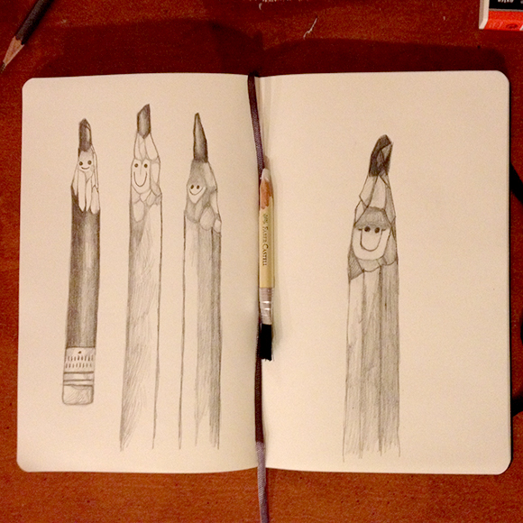 Pencil illustration pencils