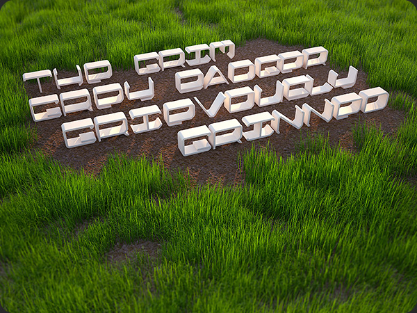 font type design Typeface 3D Apogee animation 