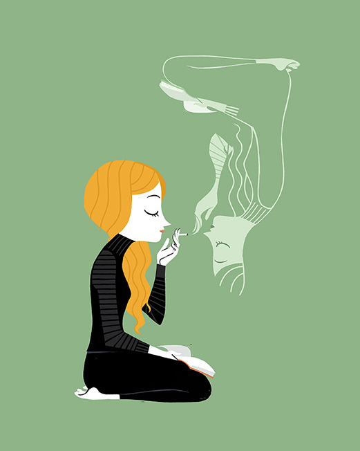 smoke girl rita petruccioli federico panella Gif animate