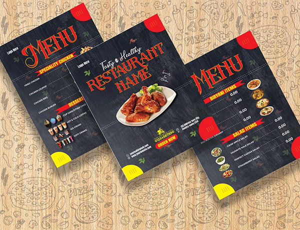 Food Menu Card Design