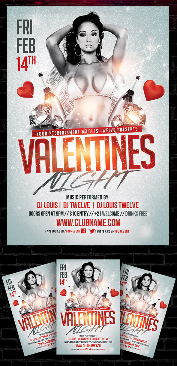 free flyer template free psd flyer free club flyer valentines free flyer valentines party free lovers night free enamorados flyer poster valentines Christmas new year eve New Year Party louis twelve