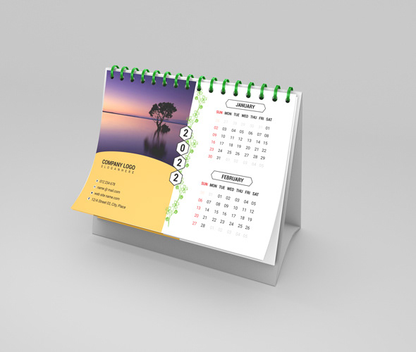 Desk Calendar Design 2022