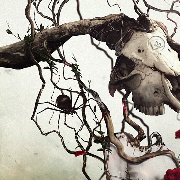 desktopography wallpaper Nature Landscape dark horror fatkur rokhim fantasy vanitas skull indonesia