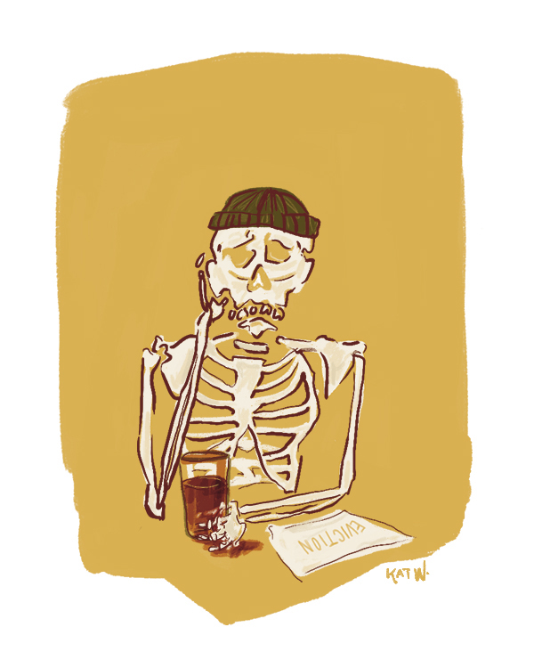 editorial beer skeleton