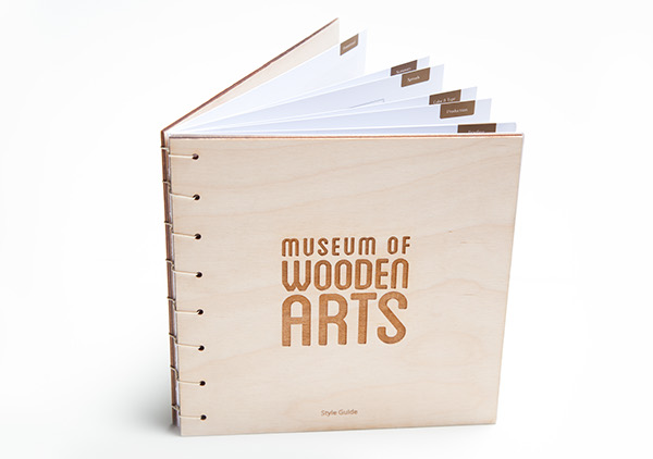 stamp emboss Stationery wood museum brochures Logotype identity Business Cards engraving logo graphic design coptic binding