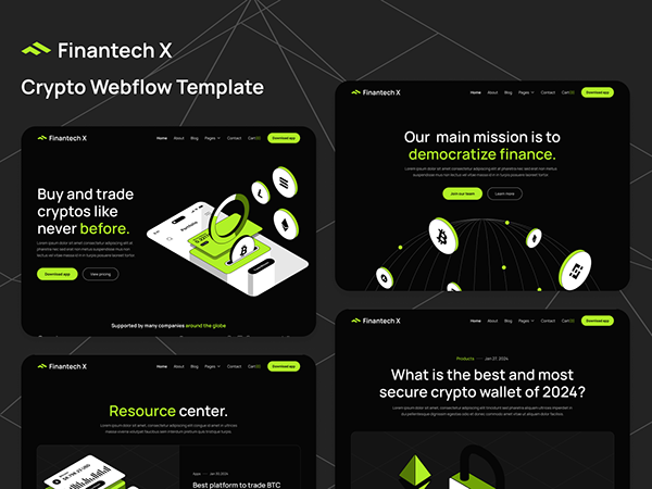 Finantech X - Fintech Webflow Template