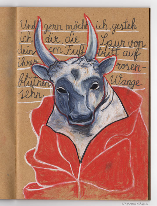 Diary sketch sketchbook colour portrait animals