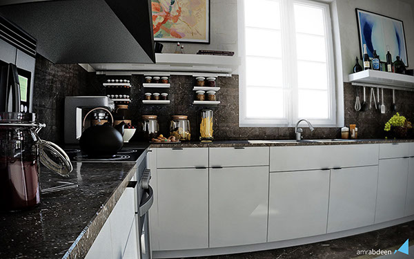 El-Ein Bay kitchen White modern