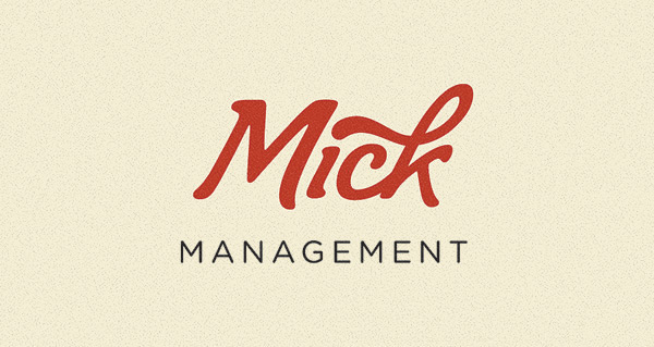 Mick Management Logotype identity logo