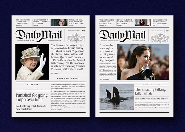 Daily Mail rebranding concept / 2019