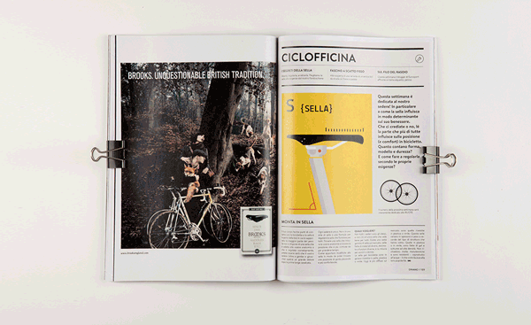 magazine editorial Bike Cycling Icon DNA Layout