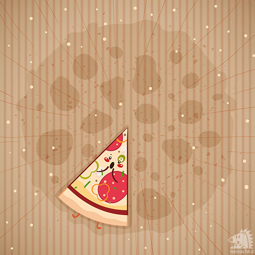 vector Pizza story cartoon humor kawaii cute Fast food Food  characters italian cuisine Positive