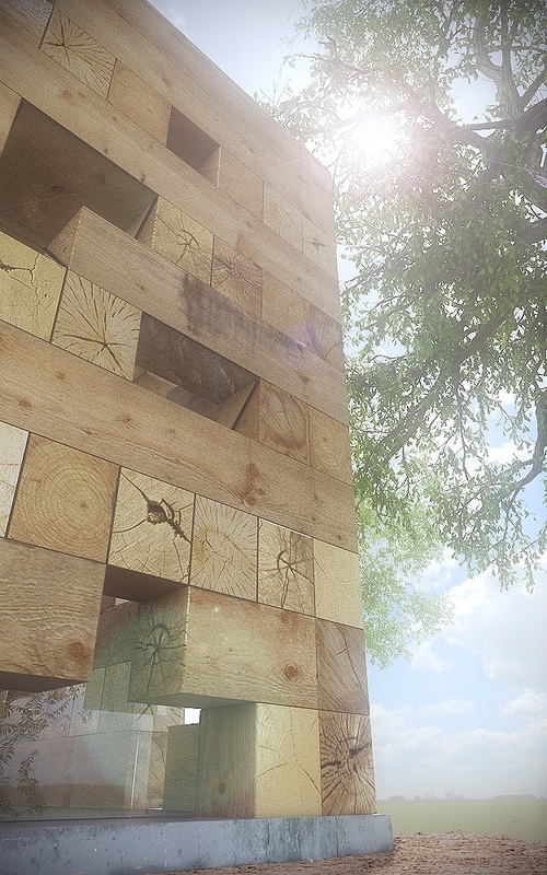  fujimoto chris john debski 3D artist digital art visualization Project scene Nature wooden house