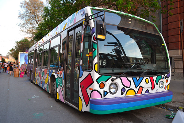 City Bus Painting - Mural x STM x Fierté Montréal