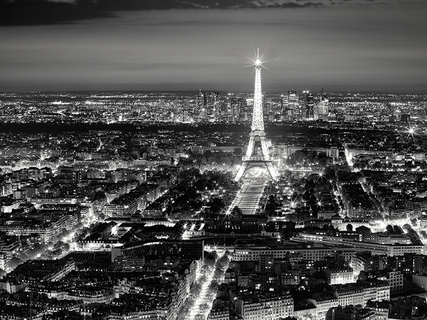 mac oller Paris cityscape eiffel tower Europe metropolis fine art black & white b&w bw