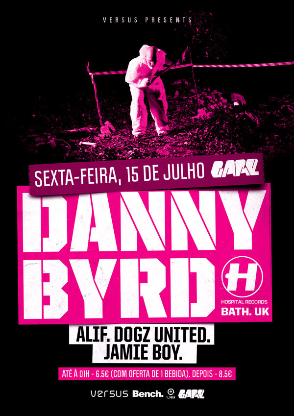 dj marky  Shy FX  S.P.Y. DANNY BYRD TC stamina mc necone versus porto Portugal Drum and Bass party gare porto poster clubbing