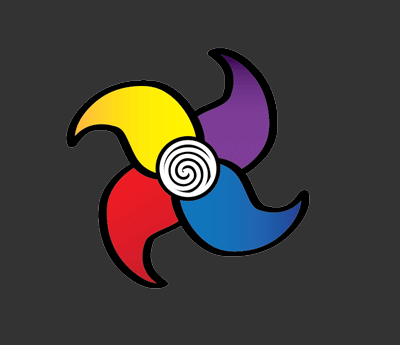creative management "creativity at work" Workshop windmill project logo coaching psychology logo mentoring Colorful Logo playful logo