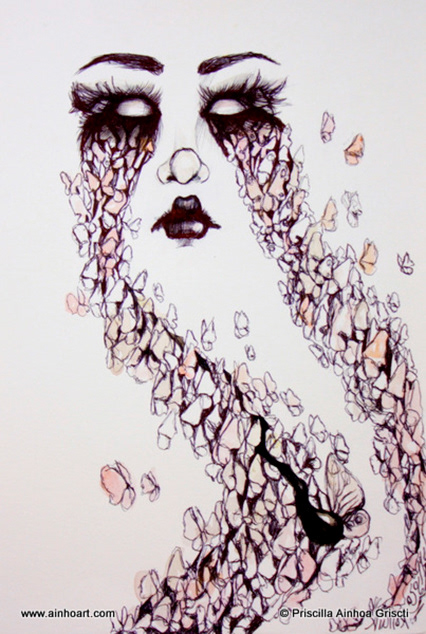 illustrations ink pen and ink details surreal surrealism Fine Arts  dreams