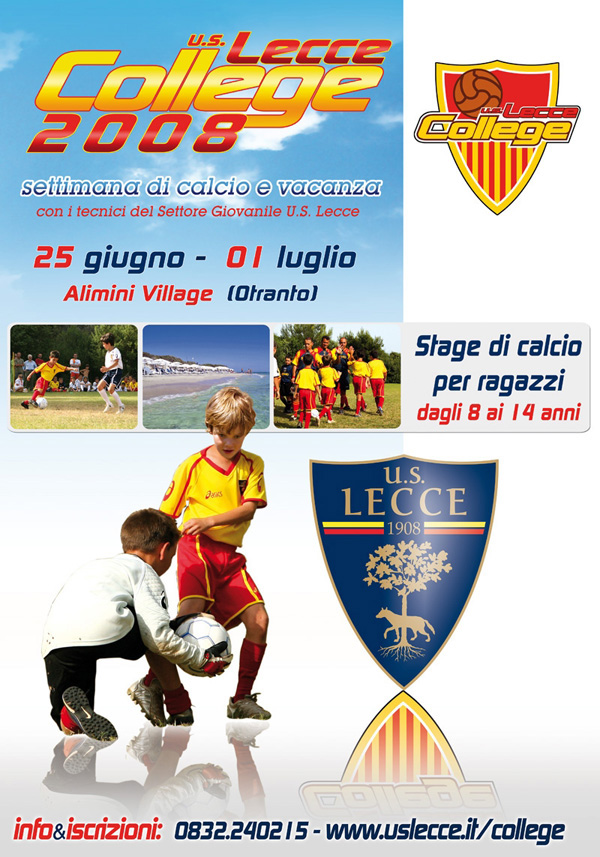 Scuola Calcio soccer school Football School U.S. Lecce college academy salento
