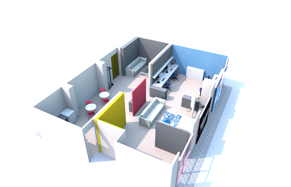 Office bursa 3D 2D Interior graphic photograph