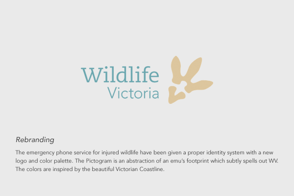Wildlife Victoria  Rebranding  branding identity  animals  australia rescue wildlife victoria