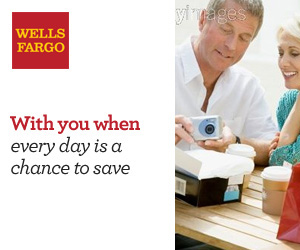 Wells Fargo financial banner landing page digital
