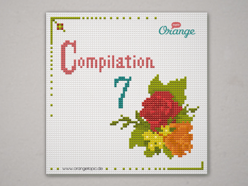 2011 janetatwork.com CD cover orangetopic Compilation embrodery cover Flowers