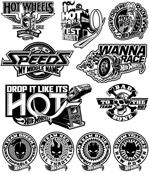 Style Guide Hot Wheels toys Entertainment Badges Crests Cars