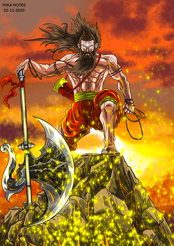 Parshuram by poudyalchandra  Vedic art Fantasy art warrior Hinduism art