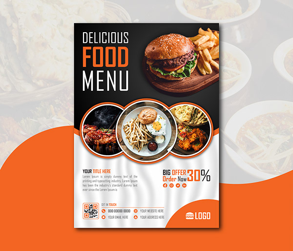 Flyer Design For Restaurant Food Menu, Food Poster