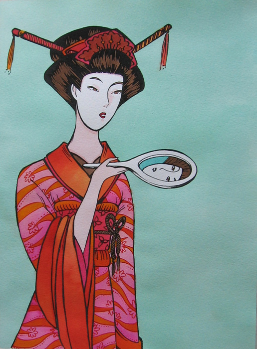 espelho sophia de mello ecolines tinta-da-china Belldream Ilustração
