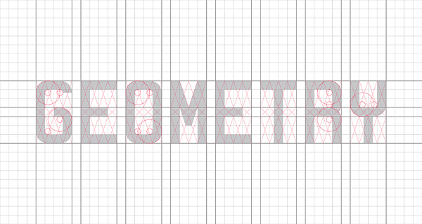 murid rahhal type font geometric geometry grid math modern square align aligned alignement