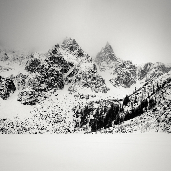 mac oller fine art Tatra Mountains  square black & white b&w black and white fine art photography Landscape