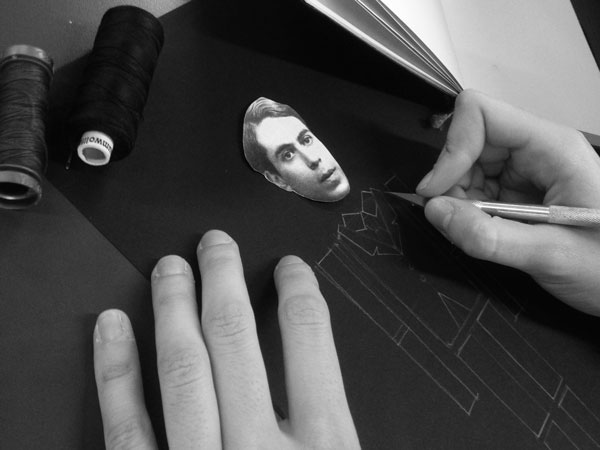 video stop motion cut-out puppet Documentary  animated characters paper photos ettore majorana Workshop