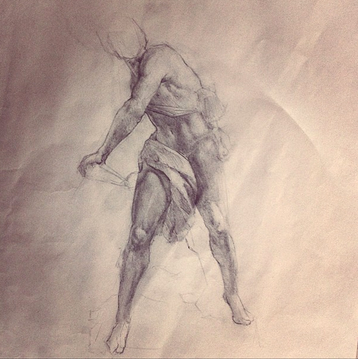 Bernini david sketch Practice