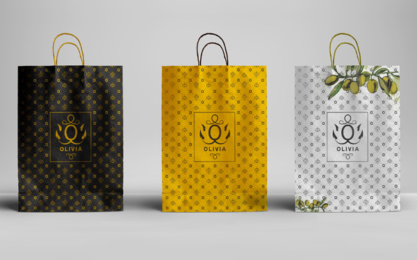 logo Corporate Identity Web yellow olive oil brand paper bag bottle crest business card Stationery tunisia elegant arabic