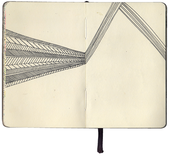 pattern pen linework ink book sketchbook