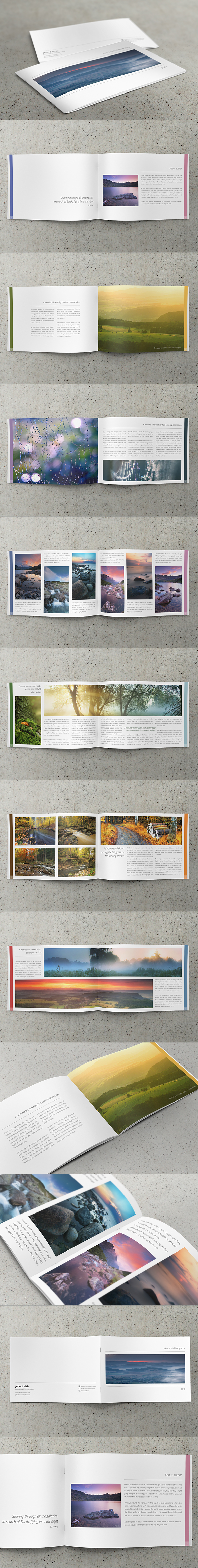 minimal portfolio brochure showcase Album photo photos design print template Layout clean graphic Booklet Catalogue
