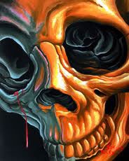 painting skulls skull acrylic mushroom