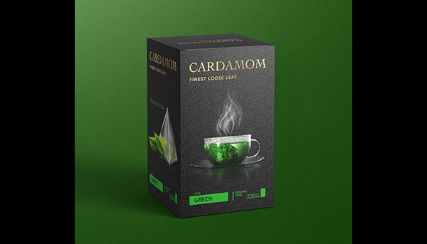 Cardamom Green Tea Packaging Design