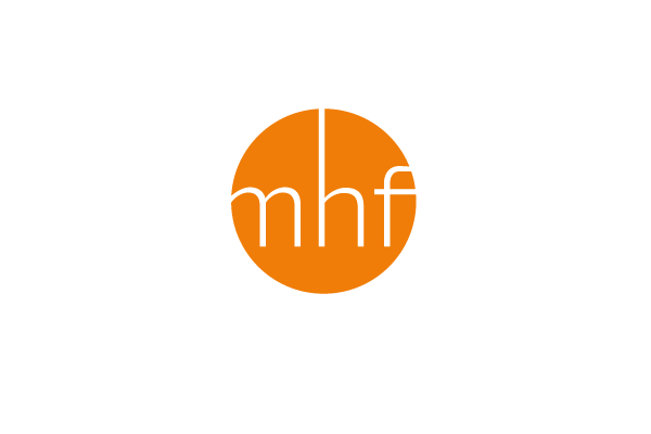 Logotype logo mhf History of Photography old pictures vintage pictures See More postcard poster circle orange identity CI rebranding corporate