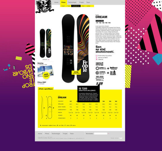 snowboard graphics printed catalogue Website