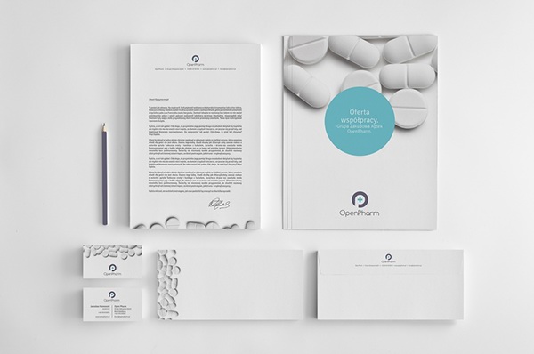 logo business card folder letterpress Webdesign Web Apteka apteki Grupa zakupowa farmacja