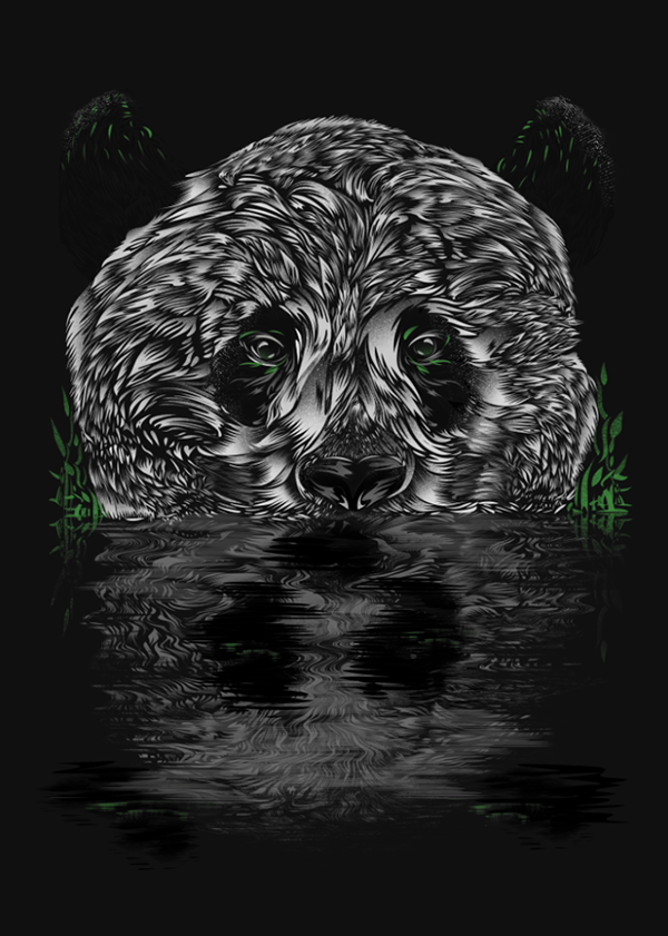 prints design art animals wild eagle lion tiger bear wolf Panda  Nature artist deer apparel