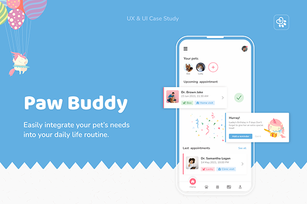 Paw Buddy - UX | UI Case Study & Design Concept