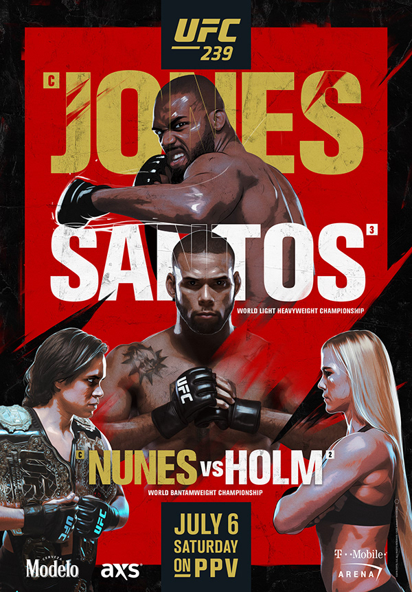 UFC 239 Fight Poster & Fighter Sequence