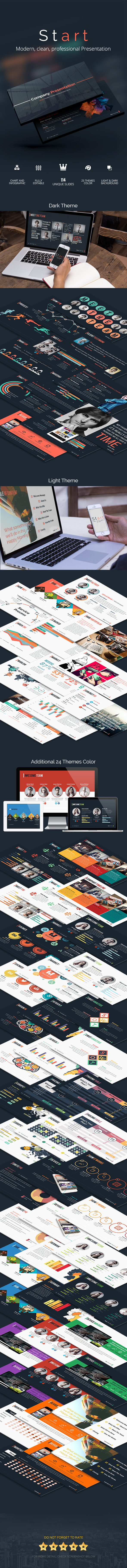 modern clean Unique Powerpoint presentation professional blue orange red purple brown yellow lime