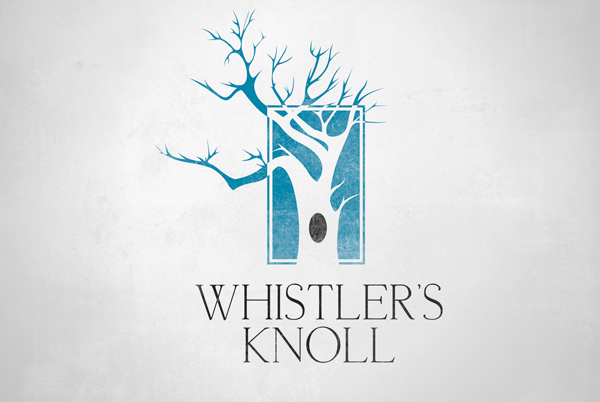 Whister knoll Whistler's Tree  whistle logo blue wine vineyard drink alcohol Red wine bottle texture