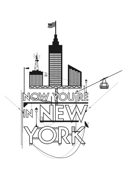 New York Jay Z Alicia keys vector black and white Illustrator type clipart Matt Robinson city Landscape istd 2010 contempory black White san serif