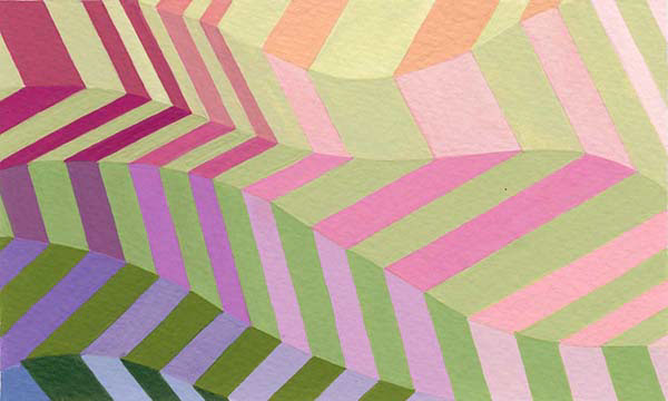 Adobe Portfolio gouache geometric abstract stripes